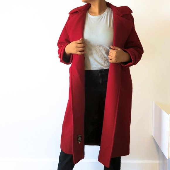 Vintage Pure Virgin Wool Long Coat size L - Picture 4 of 8